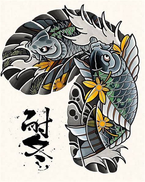 刺青鯉魚頭朝下|刺鯉魚的藝術魅力